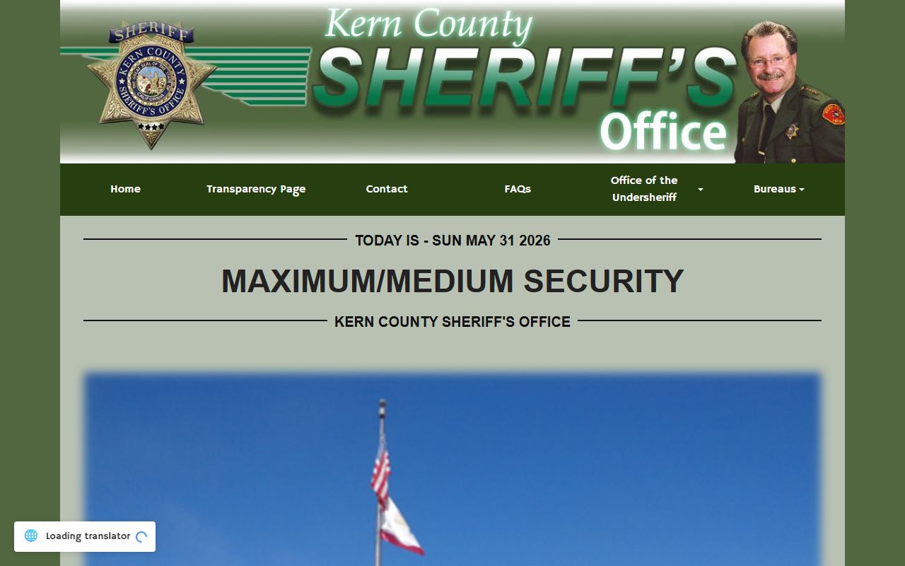 Lerdo Maximum-Medium Facility Kern County roster search status page